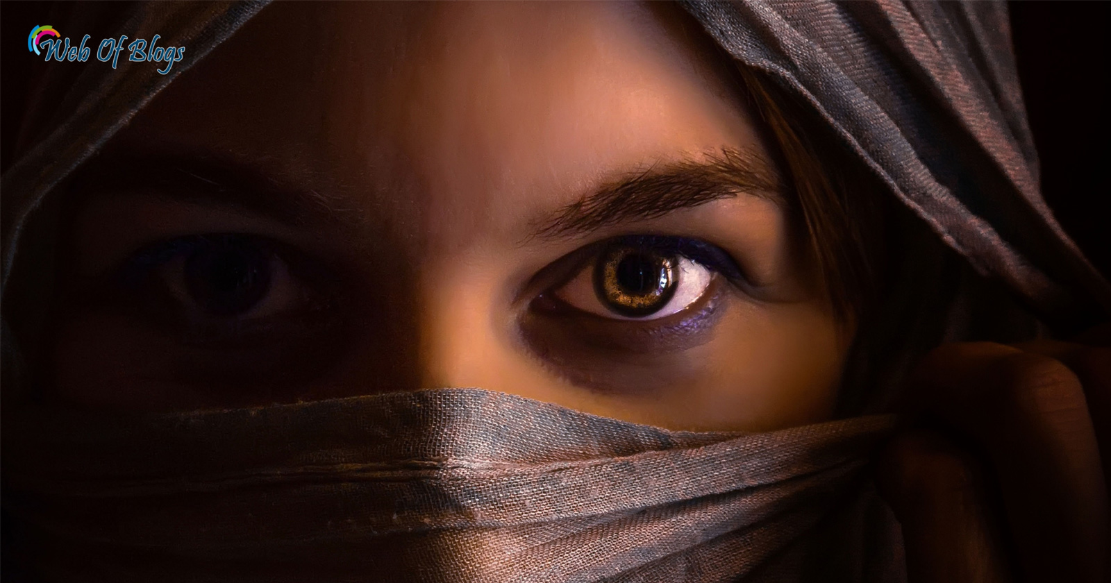 A beautiful veiled woman